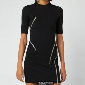 Alexander Wang Women's Short Sleeve Travelling Zip Rib Dress